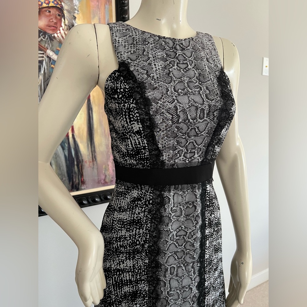 NEW BCBGMaxAzria “Sienna” Black & Gray High-Low Dress – Size 0 - Picture 8 of 16